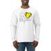 Wild Bobby My Heart Is On That Tennis Field Sports Men Long Sleeve Shirt White X-Large