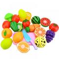 SYNPOS Cutting Toys Kitchen Toy Cutting Fruits Vegetables Pretend Food Playset Early Development Learning Toy Gifts for Toddlers Kids Boys Girls