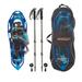 Expedition Outdoors Norsk Snowshoe Kit Winter walker Lightweight Aluminum Snowshoes Size 25 with Trekking Poles and Carry Bag for Adult Men and Women.