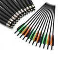 Carbon Crossbow Bolts 20 Inch Crossbow Arrows with 4 Vanes for Hunting 12Pcs Crossbow Carbon Bolts Multicolor