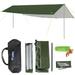 ametoys 3x6m Awning Waterproof Tarp Tent Shade with Pole Folding Camping Canopy Ultralight Beach Sun Shelter for Camping Hiking and Survival Shelter