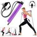 Pilates Bar Set Portable Pilate Exercise Bar with Resistance Band Home Fitness Full Body Training Resistance Bands for Full Body Workout Yoga Fitness Weight Loss Stretching Shaping