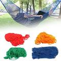 Visland Camping Hammocks Durable Nylon Mesh Hammock Portable Outdoor Hammock with Tie Rope and Storage Bag Travel Garden Swing Bed Rope Hammock for Garden Beach Yard