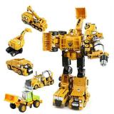 Alloy Transformers Toys 5 In 1 Construction Car Model Boy Toys