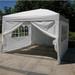 10 x 10 ft. Outdoor EZ Pop Up Tent Gazebo Canopy with Carry Bag - White