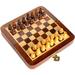 Stonkraft Collectible Folding Wooden Chess Game Board Set with Magnetic Crafted Pieces 7 X 7