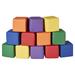 ECR4Kids SoftZone Patchwork Toddler Building Blocks Foam Cubes Assorted 12-Piece