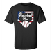 Baseball Mom Tee Patriotic American Flag Home Run Sports Unisex Adult Short Sleeve T-shirt-Black-large