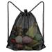 Mesh Bag Portable Drawstring Storage Heavy-Duty Sport Equipment Storage Bag for Beaching Swimming Gym Shopping