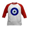 CafePress - Nazar Amulet Evil Eye Protection Baseball Jersey - Kids Cotton Baseball Jersey 3/4 Sleeve Shirt