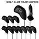 Golf Thick Synthetic Leather Golf Iron Head Covers Set Headcover Fit