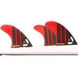 DORSAL Carbon Hexcore Thruster Surfboard Fins (3) Honeycomb FCS Compatible Red