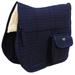 Horse English Quilted Faux Fur All-Purpose Saddle Pad Navy w/ Pockets 72152NV