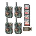 Browning Defender Pro Scout Cellular Trail Camera (4-Pack) w/ SD Cards Bundle