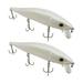 Tackle HD 2-Pack Fiddle-Styx Magnum Jerkbait 5 1/2 x 5/8 Suspending Jerk Baits Freshwater or Saltwater Fishing Lures Trout Crappie Walleye or Bass Lures French Pearl