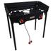 Gas One Two Burner Propane Camp Stove Two 75 000BTU Cast Iron Burners with Windscreen Outdoor High Pressure Propane Double Burner