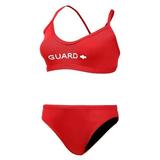 Adoretex Women s Guard Cross Back Workout Bikini Two-Piece Swimsuit in Red Size X-Large