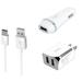 3-in-1 Chargers for Google Pixel 6 Pro 6 5a 5G 6a 5 4a 5G 4a 4 XL 4 3a XL 3a 3 XL 3 2 XL XL Pixel Nexus 6 (White) - 2.1Ah Car Charger + Home Charger Adapter + USB Cable