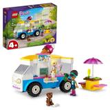 LEGO Friends Ice-Cream Truck Building Toy Pretend Play Gift for Kids Girls Boys Ages 4 and Up Featuring Toy Van Andrea & Roxy Mini-Dolls Toy Dog and Accessories 41715