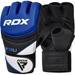 RDX MMA Gloves Grappling Sparring Maya Hide Leather Mixed Martial Arts Kickboxing Muay Thai Training Men Women Half Finger Adjustable Mitts Wrist Support Cage Fighting Combat Punching Bag Workout