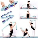 Stretching Straps Hamstring Stretcher Device Elastic Exercise Band Yoga mat Carrying Straps Leg Exercise Equipment Stretching Strap with Loops for Flexibility Yoga Stretch Strap 11 Loops(1PCS)