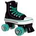 Lenexa Roller Skates for Girls and Boys MVP Kidâ€™s Unisex Quad Roller Skates with High Top Shoe Style for Indoor/Outdoor - Black Teal (J13)