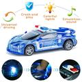 FZFLZDH Toy Car for Kids Police Car with LED Lights Music Car Toy Police Car Real Siren Sounds Car Toy Battery-Powered 360Â° Rotation Light-Up Police Car Great Gift for Boys and Girls