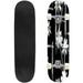 Seamless vector monochrome tropical pattern depicting black palm tree Outdoor Skateboard 31 x8 Pro Complete Skate Board Cruiser 8 Layers Double Kick Concave Deck Maple Longboards for Youths Sports