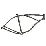 Black 26 Hexagon Twisted Beach Cruiser Bike Frame. Beach Cruiser Bicycle Frame.