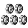 6004-2RS Deep Groove Ball Bearings Z2 20x42x12mm Double Sealed Chrome Steel 5 Pcs