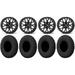 ITP Hurricane 14 Wheels Black 32 Gripper R/T Tires Can-Am Maverick X3 / Honda Pioneer 1000 / Talon