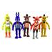 Fullvigor 5 PCs A Set Five Standing Animal Dolls 5.5 Inches Action Figures