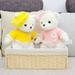 Taize Stuffed Doll Lovely Colorful Egg Yolk Cap Design Teddy Bear Plush Doll for Children