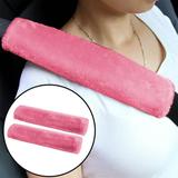 TKing Fashion 2pcs Car Seat Belt Pads Cover Soft Faux Sheepskin Seat Belt Shoulder Pad Comfortable Driving Seat Belt Shoulder Strap Covers for Car Interior Accessories Also Good for Backpack