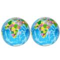 Educational Games for Kids 5-7 2PCs Stress Relief World Map Foam Ball Atlas Globe Palm Ball Planet Earth Ball pu
