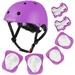 KAMUGO Helmets for Kids Set?Cycling Purple Helmet with Knee Pads Elbow Pads and Wrist Guards for Toddlers Skateboard