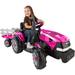 Case IH Magnum Tractor and Trailer Girls 12-Volt Battery-Powered Ride-On Pink