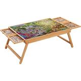 1500 Piece Puzzle Board with Folding Legs and 4 Drawers 34 x 26 Wooden Puzzle Table Smooth Fiberboard Work Surface Puzzle Tables for Adults Puzzle Table Portable Folding Puzzle Tray