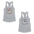 Mermaid To Be Besties Womens Grey Tank Top Cute BFF Matching Gift