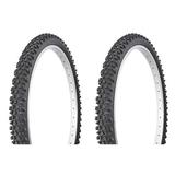 Tire set. 2 Tires. Two Tires Duro 26 x 2.10 Black/Black Side Wall HF-888.