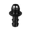 Car Fuel Line Fitting 8AN Male Flare to 1/2 Hose Barb Adapter Push on Barb Connector Aluminum Alloy Black