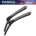 Feildoo 26 +24 Windshield Wiper Blades Fit For Buick Cascada 2017 For Car Front Window Bracketless Wiper with accessories Pack of 2 PTB