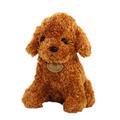 Simulation Teddy Dog Lucky 25cm Brown Cute Simulation Dog Plush Toy Stuffed Animal Puppy Doll Teddy Dog Doll for Kids and Annual Party Gift New