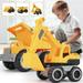 Evjurcn Truck Toys Dump Truck Toys Construction Service Vehicles Simulation Inertial Engineering Vehicle Truck Excavator Digger Vehicle Toy Bulldozer Excavator Kid Learning Building for Boy Children