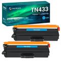 TN433 TN431 TN436 Compatible Toner Replacement for Brother TN-433C for Brother HL-L8360Cdw MFC-L8900Cdw HL-L8260Cdw MFC-L8610Cdw HL-L8360Cdwt Printer Inkï¼ˆCyan 2-Pack)