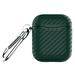 Dido Earphone Case Carbon Fiber Bluetooth Headphone Silicone Cover Protector Replacement for Airpods 1/2 Dark Green