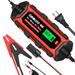 GOOLOO 10A Automotive Battery Charger and Maintainer 10-Amp 6V and 12V Fully Battery Trickle Charger Automatic Portable Desulfator for Lead-Acid Batteries