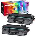 Amstech 2-Pack Compatible Toner Replacement for HP 05A CE505A for HP LaserJet P2030 P2035 P2035N P2050 P2055D P2055DN P2055X Printer Ink(Black)