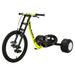 Razor DXT Drift Trike - Black/Yellow Steel Frame 3-Wheeled Ride On Tricycle for Teens and Adults