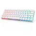 CQ63 60% Compact RGB Wireless Mechanical Gaming Keyboard Bluetooth 5.0 Blue Switches Portable Wired Keyboard 63 Keys for PC Tablet Laptop Cell Phone White